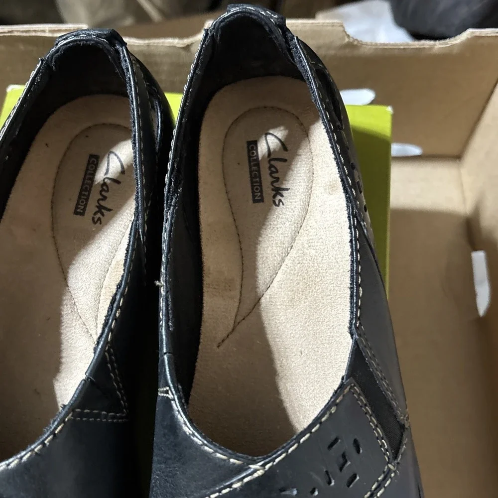 Clarks Evianna Fig4 Women's Casual Comfort Slip On Loafers Shoes Size 7.5M Blk‎
